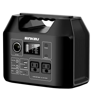 Portable Power Station 300W/150W Solar Generator Power Bank 110V/230V AC/DC/USB/USB C LiFePO4 Battery Pack For Camping CPAP RV