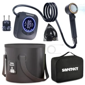 Portable Shower Camp Shower Pump IPX8 Waterproof 8000mAh Rechargeable Shower Pump 5 Speed Mode and 4 Water Mode Camping Shower